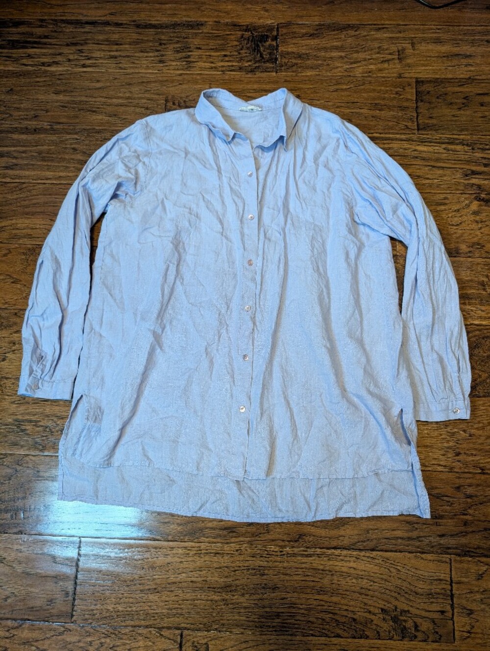 Eileen Fisher Women's Handkerchief Linen Classic Collar Shirt